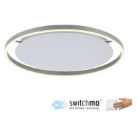 LEUCHTEN DIREKT is JUST LIGHT LED stropní svítidlo, hliník, kruhové, pr.60cm, stmívatelné, Switc