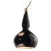 Ferroluce Vintage závěsná lampa Ginevra v černé barvě