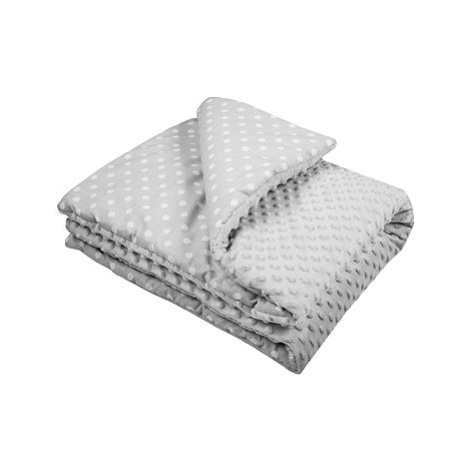 New Baby Dětská deka z minky s výplní šedá 80 × 102 cm