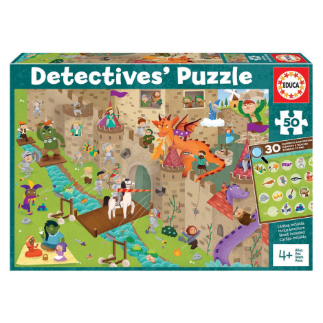 Puzzle rytířský zámek Detectives Castle Educa hledej 30 předmětů 50dílné od 4 let