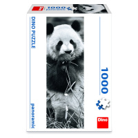 Puzzle Panda v trávě 1000 dílků panoramic - Dino