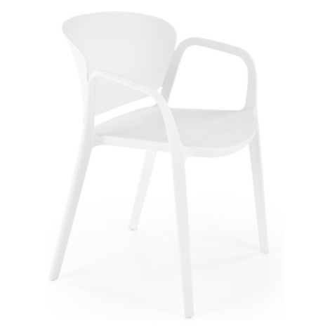 Zahradní židle JAVALEON, bílá Halmar