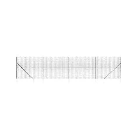 SHUMEE Drátěný plot s kotevními hroty 1,8 × 10 m antracitový