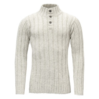 Devold Vlněný pánský svetr se stojáčkem Nansen Wool Button Neck - Grey Melange Velikost: L