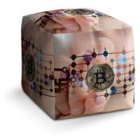 Sablio Taburet Cube Bitcoin: 40x40x40 cm