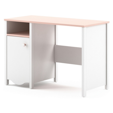 Pracovní stůl CHAUL, bílý/růžový Casarredo