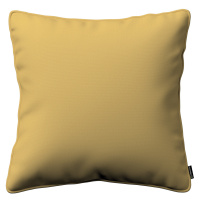 Dekoria Gabi - potah na polštář šňůrka po obvodu, matně žlutá, 45 x 45 cm, Cotton Panama, 702-41