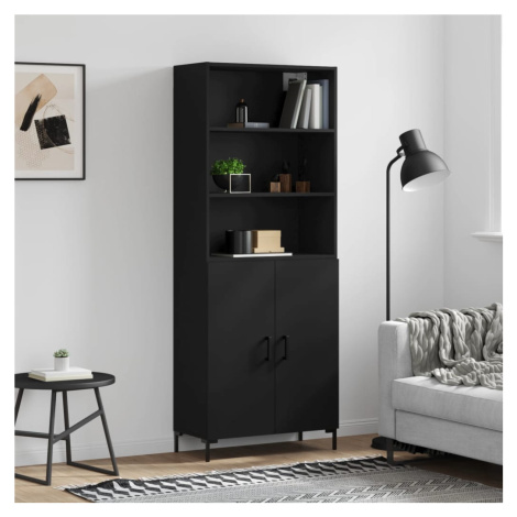 vidaXL Skříň highboard černá 69,5 x 34 x 180 cm kompozitní dřevo