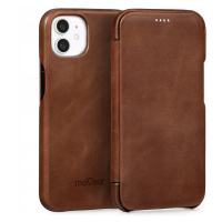 Pouzdro na iPhone 12 Mini kožené Obal slim case book Hnědá Movear