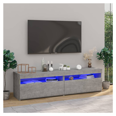 vidaXL TV skříňky s LED osvětlením 2 ks betonově šedé 75 x 35 x 40 cm