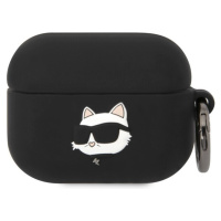 Karl Lagerfeld 3D Logo NFT Choupette Head Silikonové pouzdro Airpods Pro černé