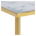 Actona Konferenční obdélníkový stolek Alisma mramor bílý/zlatá