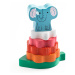 Puzzle & stohovací pyramida 2v1 - Veselý slon