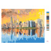 Malování podle čísel - NEW YORK V ODRAZE VODY Rozměr: 80x100 cm, Rámování: vypnuté plátno na rám