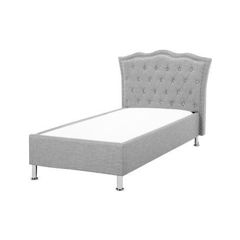 BELIANI postel Chesterfield METZ 90 × 200 cm, šedá