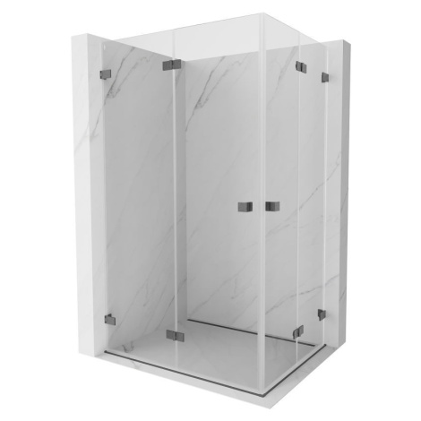 MEXEN/S Lunar-F Duo sprchový kout skládací dveře 95 x 70, transparent, grafit kartáčovaná 836-09