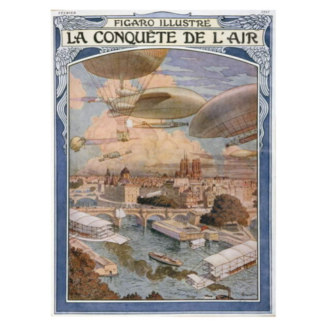 Obrazová reprodukce The Conquest of Air, cover illustration for 'Figaro Illustre', February 1909