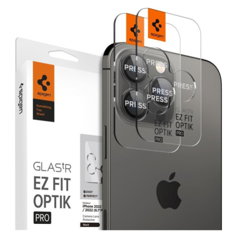 Spigen Glass tR EZ Fit Optik Pro 2 Pack sada sek iPhone 16/15/14 Pro/Pro Max