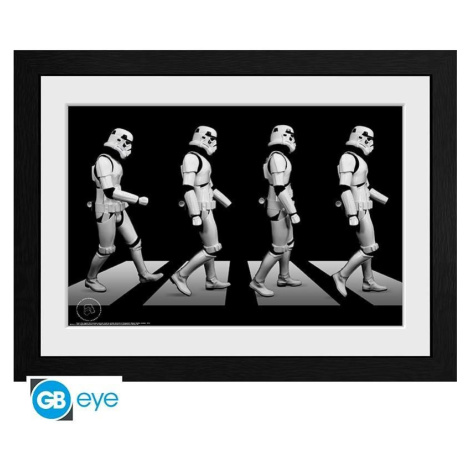 Star Wars Zarámovaný plakát - Stormtrooper Crossing ABY STYLE