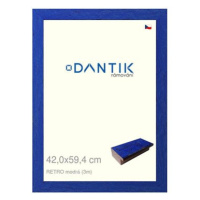 DANTIK rámeček 42 × 59,4, RETRO modrý plexi čiré