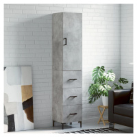 vidaXL Skříň highboard betonově šedá 34,5x34x180 cm kompozitní dřevo