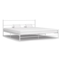 Rám postele bílý kovový 160x200 cm