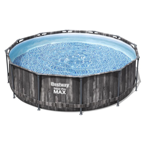 Bazén STEEL PRO MAX 3.66 x 1.00 m s filtrací vzor prkno, 5614X Bestway