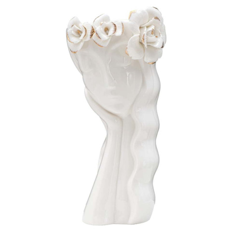 Bílá porcelánová váza Mauro Ferretti Cute Woman