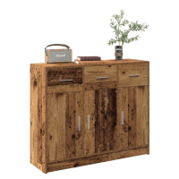 vidaXL Příborník old wood 91x28x75 cm kompozitní dřevo