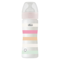 CHICCO - Láhev kojenecká Well-being silikon 250ml děvče