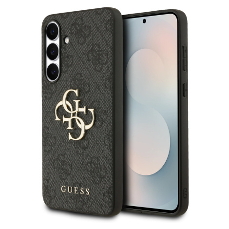 Guess PU 4G Metal Logo Zadní Kryt pro Samsung Galaxy S25 FE Grey