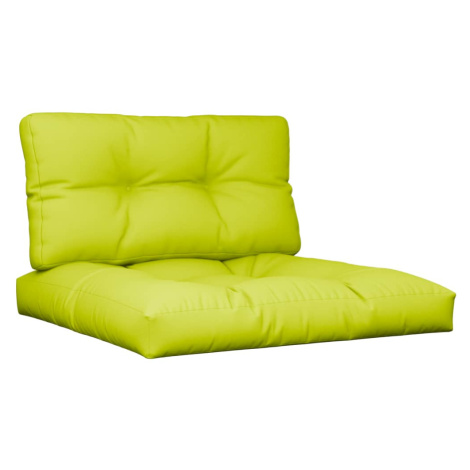 vidaXL Podušky na palety 2 ks jasně zelené textil