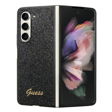 Kryt Guess GUHCZFD5HGGSHK F946 Z Fold 5 black hardcase Glitter Script (GUHCZFD5HGGSHK)