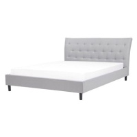 BELIANI postel Chesterfield SAVERNE 160 × 200 cm, světle šedá
