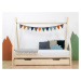 Benlemi Dětská dřevěná postel NAKANA ve tvaru teepee Zvolte barvu: Nelakovaná, Zvolte rozměr: 14