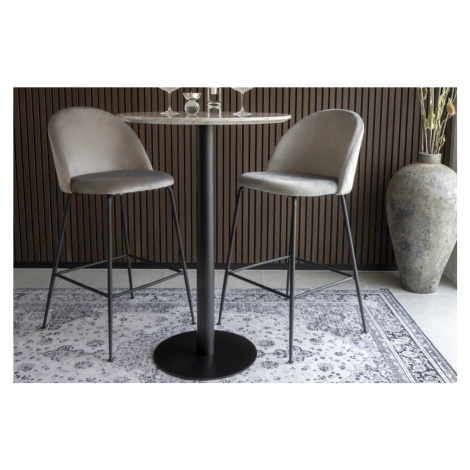 Norddan Designová barová židle Kristopher, šedá / černá