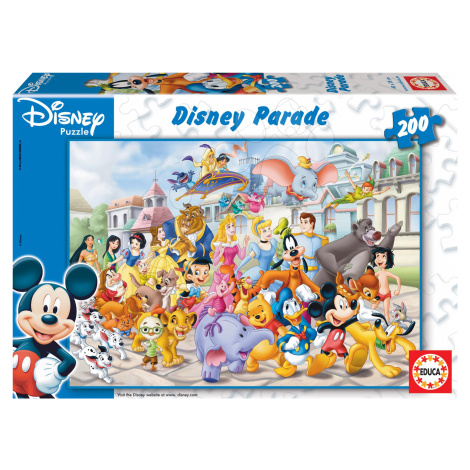 Dětské puzzle Disney Průvod Educa 200 dílů 13289 barevné