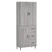 vidaXL Skříň highboard šedá sonoma 69,5 x 34 x 180 cm kompozitní dřevo