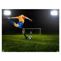 Fotografie Soccer player about to strike penalty kick, Thomas Barwick, 40 × 30 cm