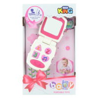 LAMPS Baby telefon růžový na baterie