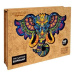 Dřevěné barevné puzzle - posvátný slon