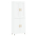 vidaXL Skříň highboard lesklá bílá 69,5 x 34 x 180 cm kompozitní dřevo