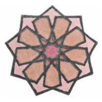 GRUND SHEREZAD Kruhová předložka o120 cm, růžová-broskvová-stříbrná