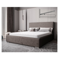 Nadčasová čalouněná postel v minimalistickém designu v šedé barvě 180 x 200 cm bez úložného pros