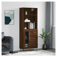 vidaXL Skříň highboard hnědý dub 69,5 x 34 x 180 cm kompozitní dřevo