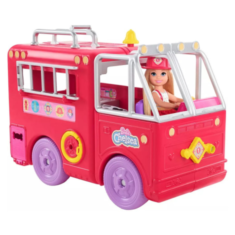 Barbie Chelsea hasičské auto Mattel