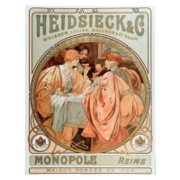Mucha, Alphonse Marie - Obrazová reprodukce Heidsieck Champagne company, (30 x 40 cm)