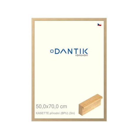 DANTIK rámeček 50 × 70, KASSETTE přírodní BPU plexi čiré