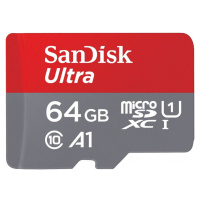 SanDisk Ultra microSDXC karta 64GB + SD adaptér SDSQUAB-064G-GN6IA