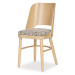 Židle Debra - čalouněný sedák Barva korpusu: Tmavě hnědá, látka: Friga 71